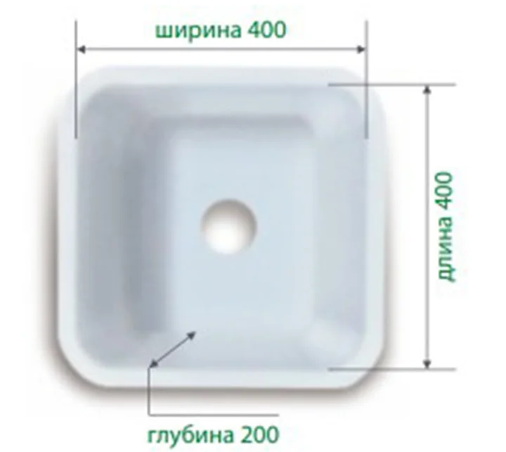 Arkodor AR-S37 мойка из искусственного камня квадратной формы